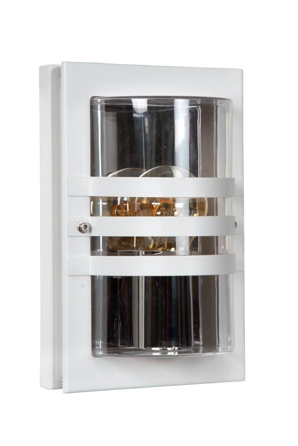Lucide PRIVAS - Wandlamp Binnen/Buiten - 1xE27 - IP44 - Wit - uitgezet